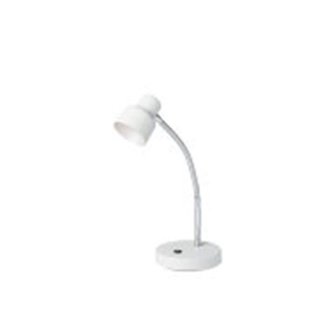 CLING 12.5 in. LED Goose Neck Metal Track Table Lamp - White Gloss CL2629498